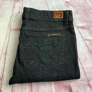 💵Horn Jeans Los Angeles Straight Leg Black Denim Jean Size 28